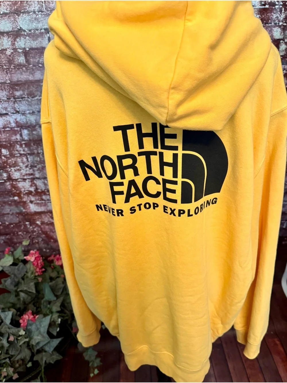 The North Face Yellow Hoodie Sweatshirt